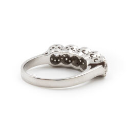 Beştaş 925 Ayar Gümüş Zirkon Taşlı Beş Taş Yüzük - Duru Yüzük M2 - 5