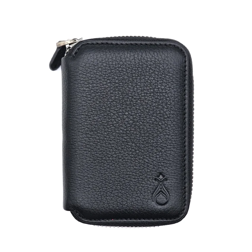 Fermuarlı Hakiki Deri Mini Cüzdan Siyah M1 796 - 1