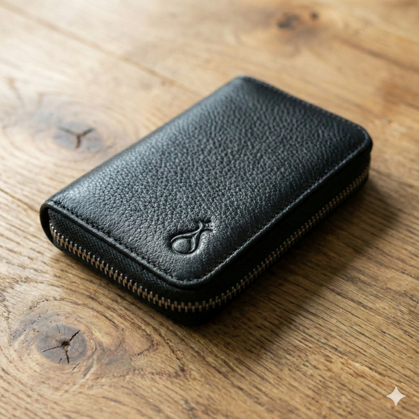 Fermuarlı Hakiki Deri Mini Cüzdan Siyah M1 796 - 1