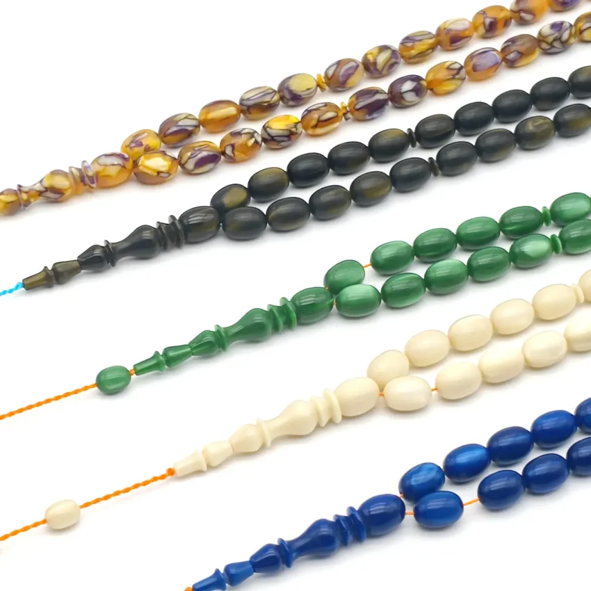 Galalit 33'lük Arpa Kesim Tesbih Beyaz - 3