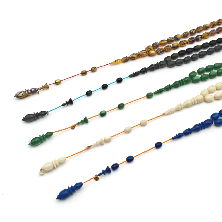 Galalit 33'lük Arpa Kesim Tesbih Mavi - 4