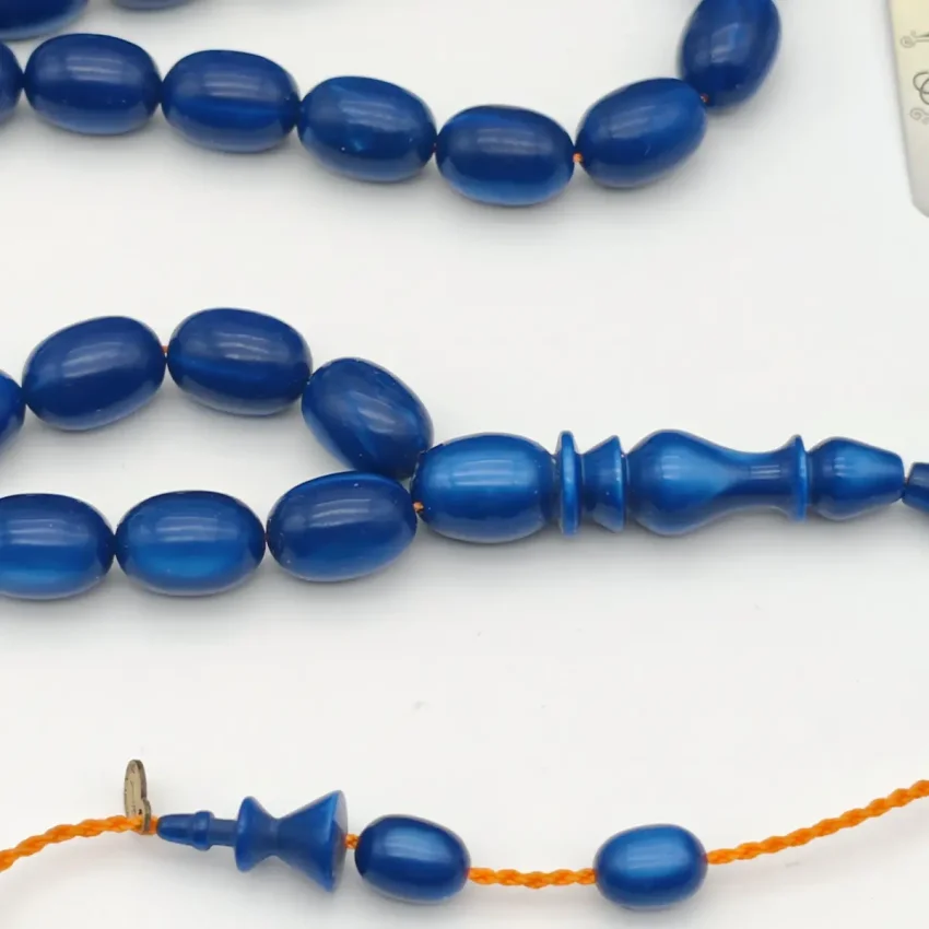 Galalit 33'lük Arpa Kesim Tesbih Mavi - 2