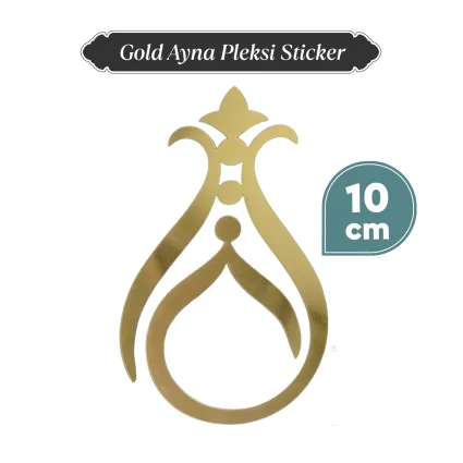 Gold Ayna Pleksi Sticker 10 cm - Serhendi Logolu Ürünler (1)