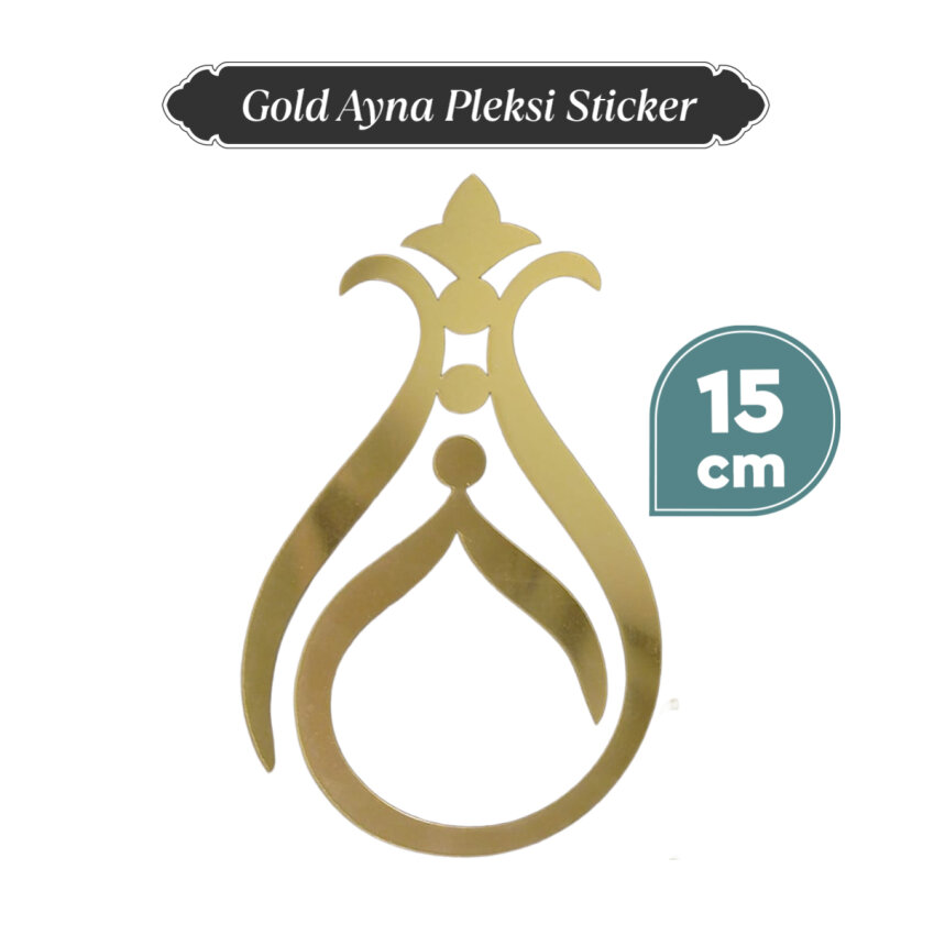 Gold Ayna Pleksi Sticker 15 cm - 1