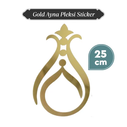 Gold Ayna Pleksi Sticker 25 cm - Serhendi Logolu Ürünler (1)