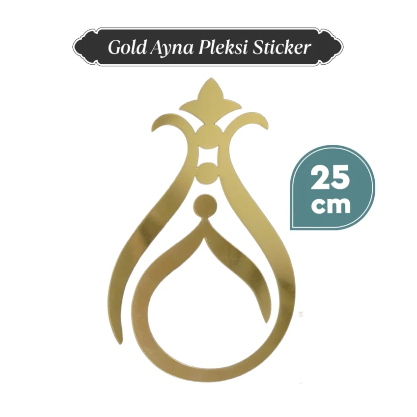 Gold Ayna Pleksi Sticker 25 cm - 2