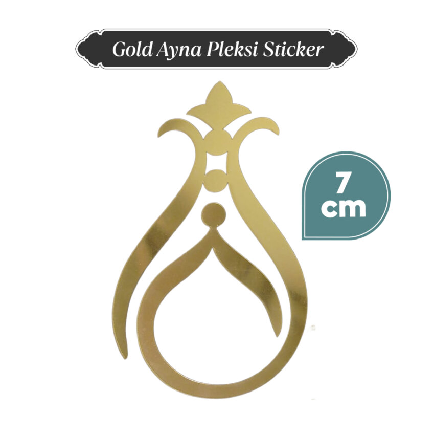 Gold Ayna Pleksi Sticker 7 cm - 2