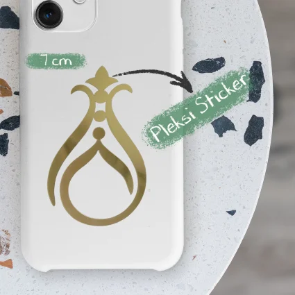 Gold Ayna Pleksi Sticker 7 cm - 1