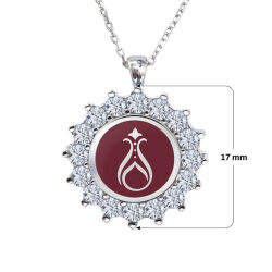 925 Ayar Zirkon Taşlı Kadın Gümüş Kolye - Serhendi Logolu - Gülistan Kolye M2 Kırmızı - Serhendi Logolu Ürünler (1)