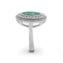 925 Ayar Zirkon Taşlı Kadın Gümüş Yüzük - Serhendi Logolu - Gülistan Yüzük M1 Turkuaz - Serhendi Logolu Ürünler (1)