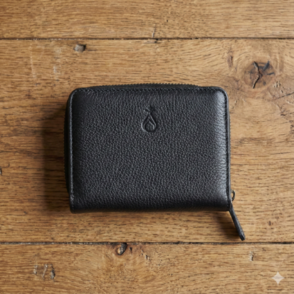 Hakiki Deri Cüzdan Bozuk Paralıklı Siyah M2 2263 - Serhendi Logolu Ürünler