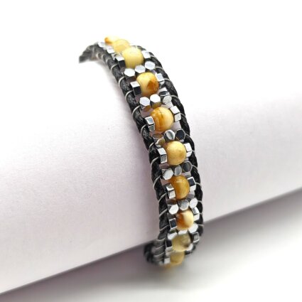 Hematit Taşı Kehribar Damla Bileklik KHD2 