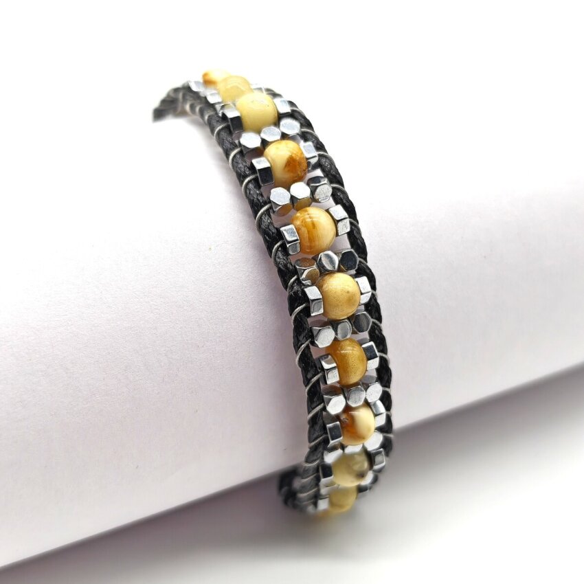 Hematit Taşı Kehribar Damla Bileklik KHD2 - 1