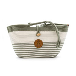 Hasır Kadın Kol ve Omuz Çantası İnci Yeşil M2 - 2