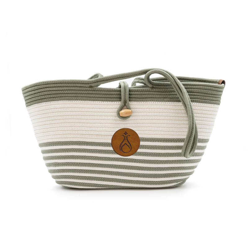 Hasır Kadın Kol ve Omuz Çantası İnci Yeşil M2 - 2