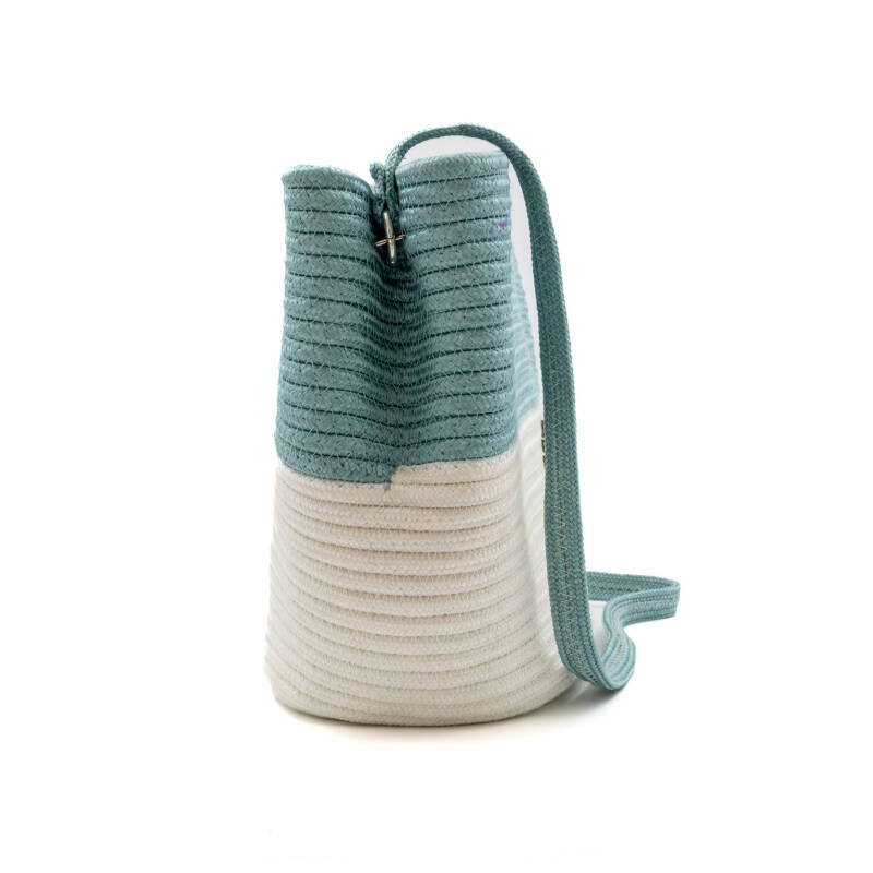 Hasır Kadın Omuz Çantası İnci Turkuaz M1 - 3