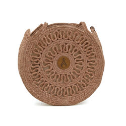 Hasır Kadın Kol ve Omuz Çantası İnci Kahverengi M3 - Serhendi Logolu Ürünler (1)