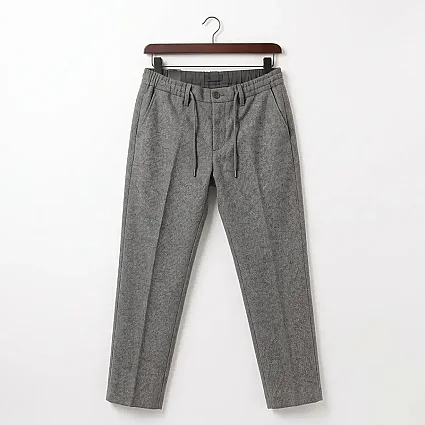 Jogger Pamuklu Pantolon Lastikli İpli Cepli Fitilli Gri