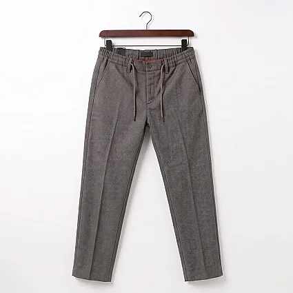 Jogger Pamuklu Pantolon Lastikli İpli Cepli Fitilli Kahverengi