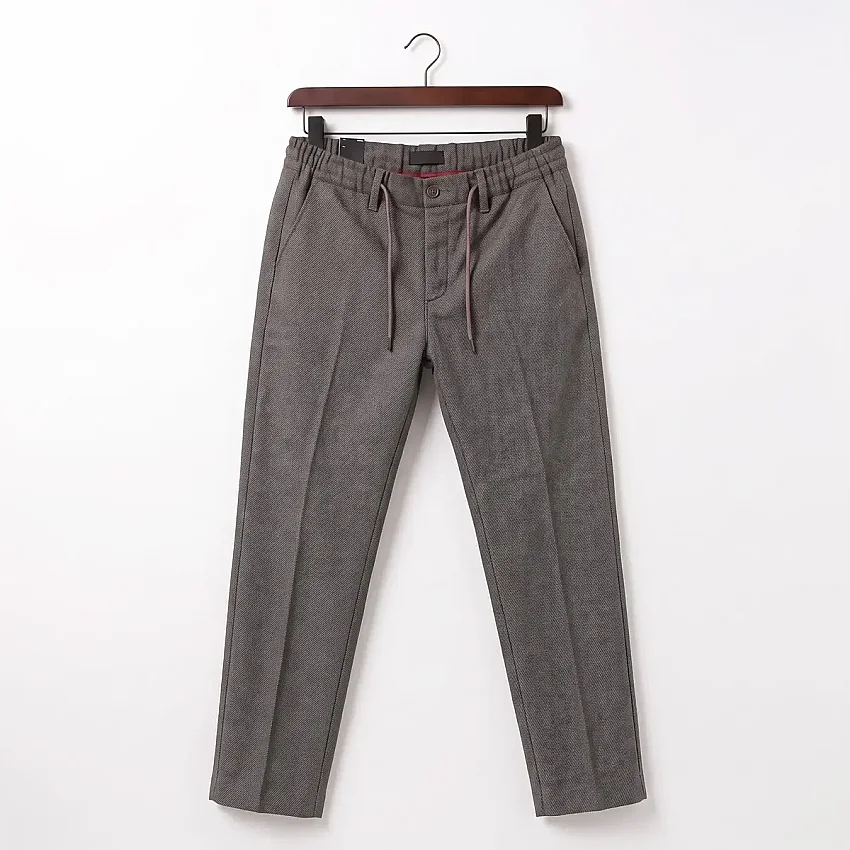 Jogger Pamuklu Pantolon Lastikli İpli Cepli Fitilli Kahverengi - 1