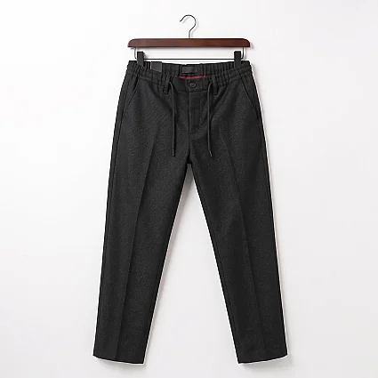 Jogger Pamuklu Pantolon Lastikli İpli Cepli Fitilli Siyah