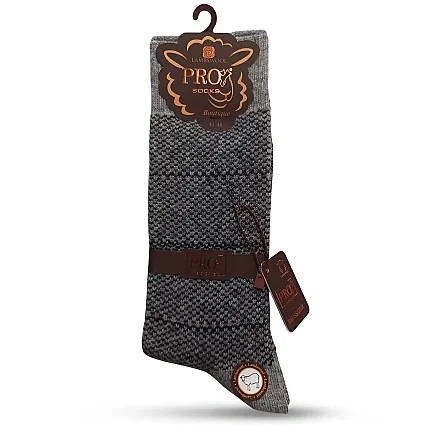 Kardovid Lambswool Dikişsiz Havlu Çorap 13647 Gri