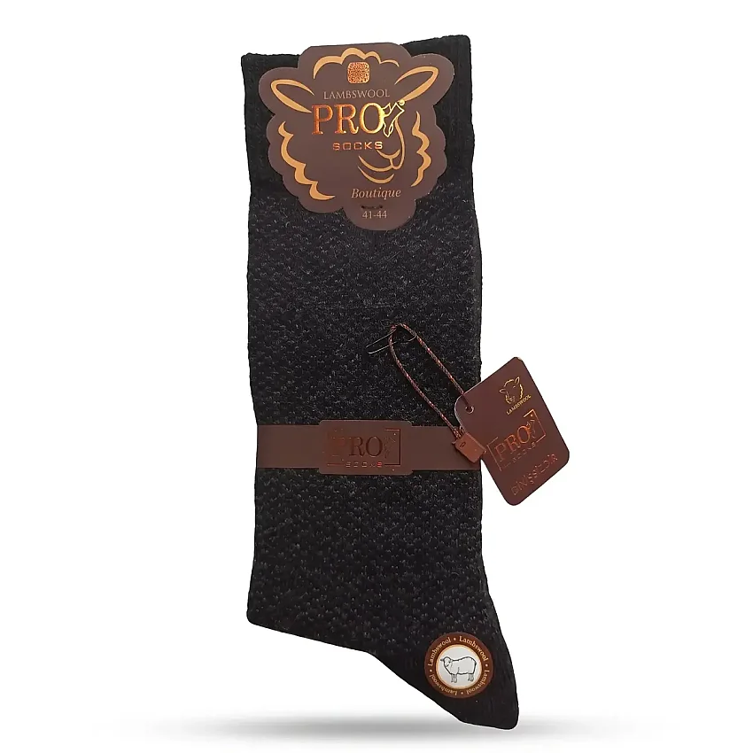 Kardovid Lambswool Dikişsiz Havlu Çorap 13647 Siyah - 1