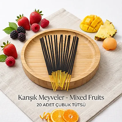 Karışık Meyveler - Mixed Fruits - Çubuk Tütsü 25 Gr 20 Adet