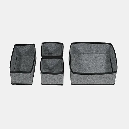 Keçe Çekmece Düzenleyici 4'lü Set Gri - 4