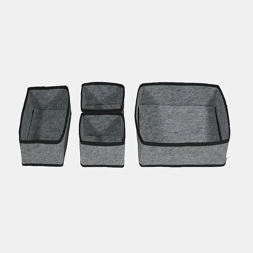 Keçe Çekmece Düzenleyici 4'lü Set Gri - 4