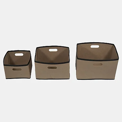 Keçe Çok Amaçlı Raf Düzenleyici 3'lü Set Mini Midi Maxi Bej - 4