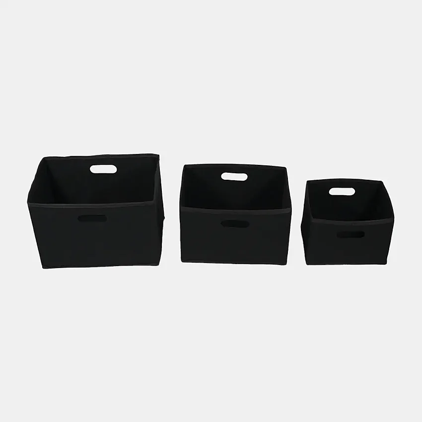 Keçe Çok Amaçlı Raf Düzenleyici 3'lü Set Mini Midi Maxi Siyah - 3