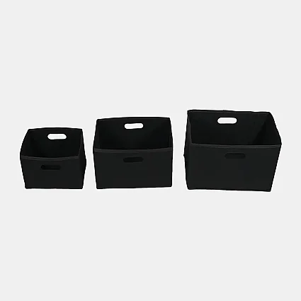 Keçe Çok Amaçlı Raf Düzenleyici 3'lü Set Mini Midi Maxi Siyah - 5