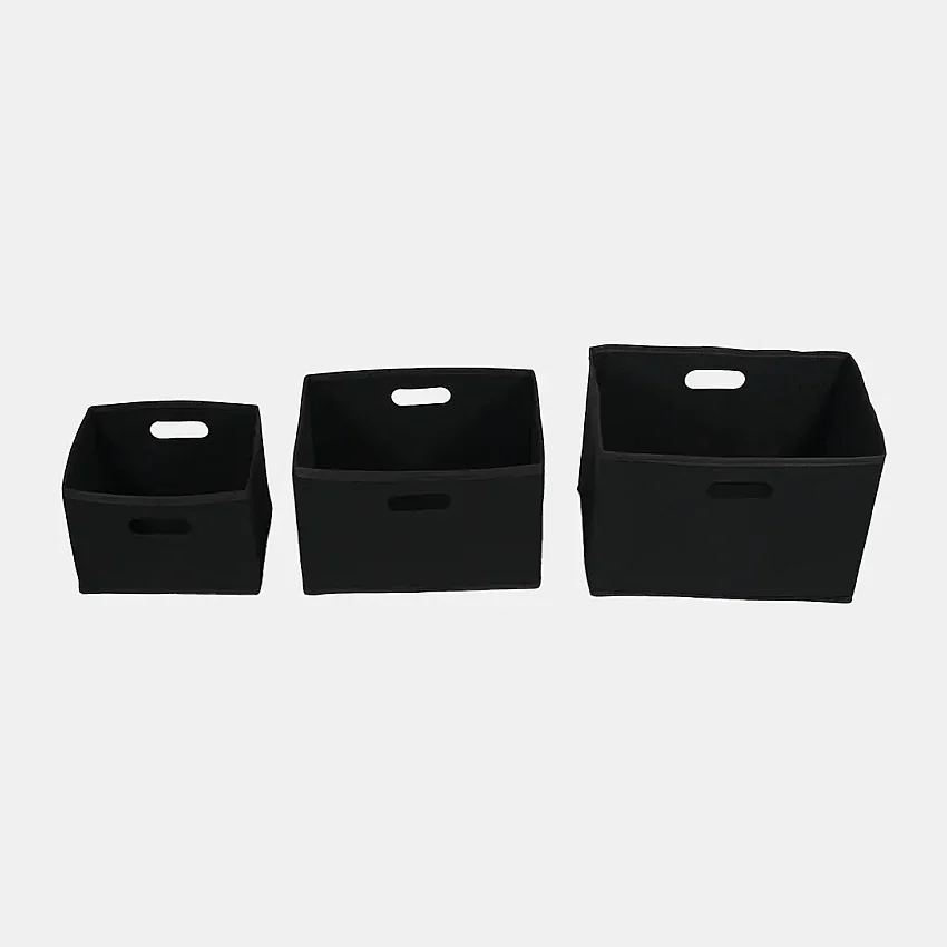Keçe Çok Amaçlı Raf Düzenleyici 3'lü Set Mini Midi Maxi Siyah - 5