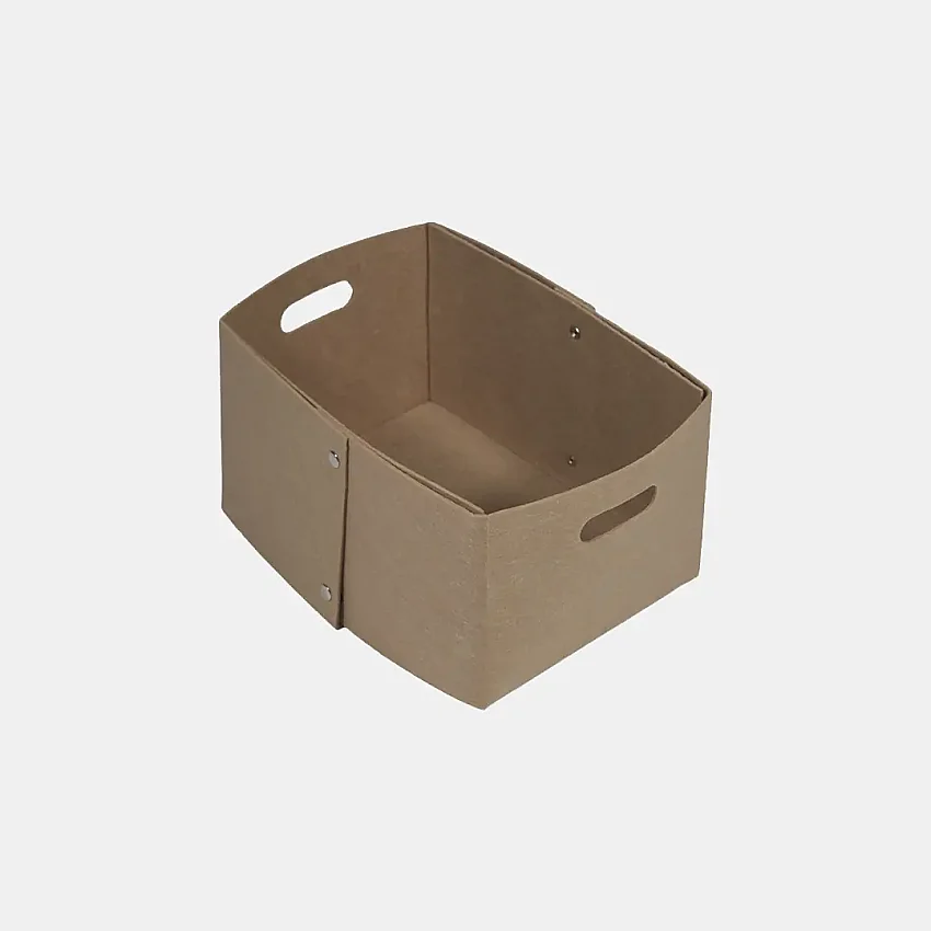 Keçe Zımbalı Raf Düzenleyici 36x25x20 Bej - 3