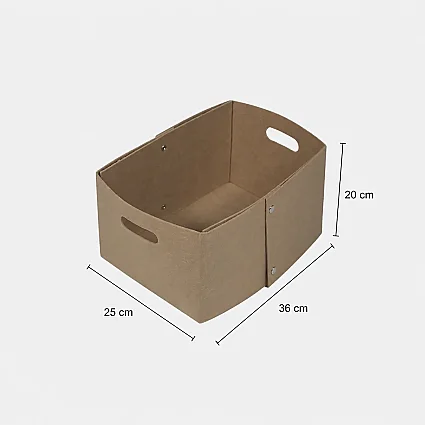 Keçe Zımbalı Raf Düzenleyici 36x25x20 Bej (1)