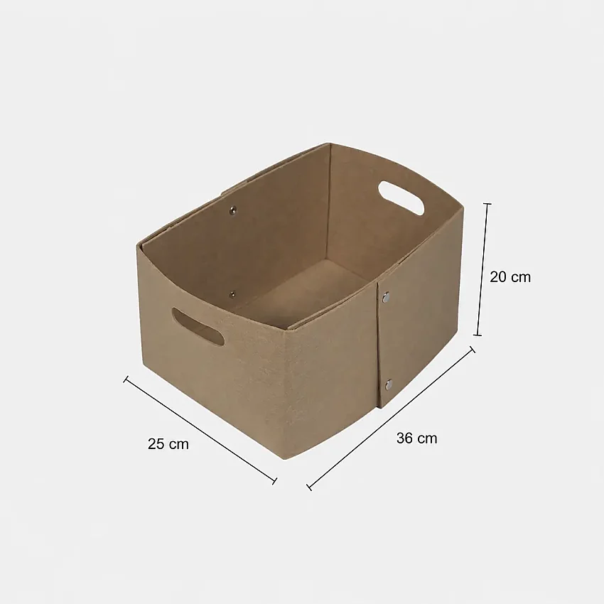Keçe Zımbalı Raf Düzenleyici 36x25x20 Bej - 2