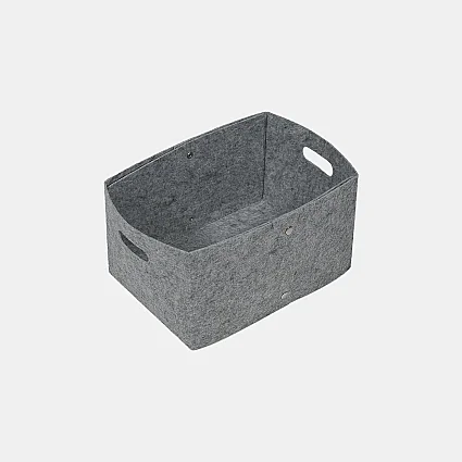 Keçe Zımbalı Raf Düzenleyici 36x25x20 Gri - 5