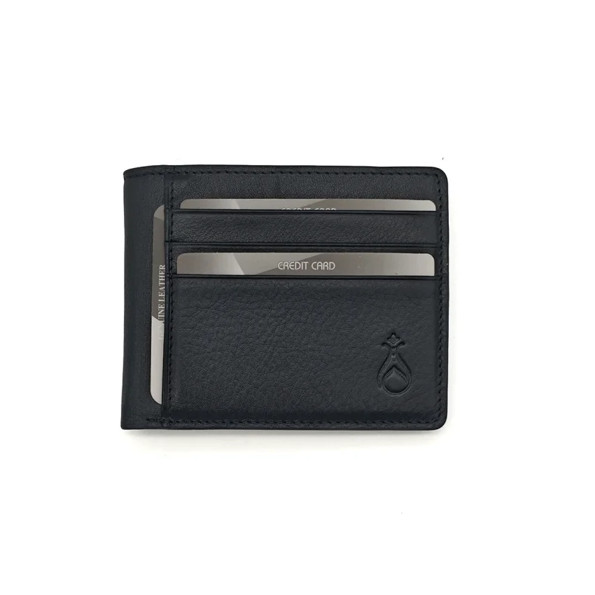 Klasik Hakiki Deri Cüzdan Siyah M3 7001 - 1