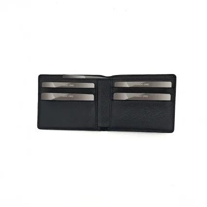 Klasik Hakiki Deri Cüzdan Siyah M3 7001 - Serhendi Logolu Ürünler (1)