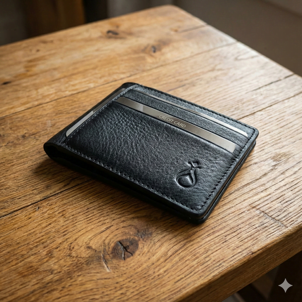 Klasik Hakiki Deri Cüzdan Siyah M3 7001 - 1