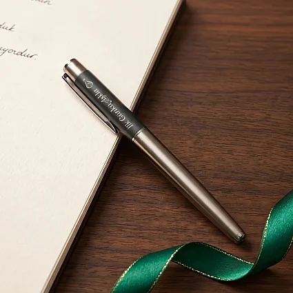 Kutulu Roller Kalem Füme İlk Günkü Aşkla İmza Kalemi Kutulu Füme M1 - 3