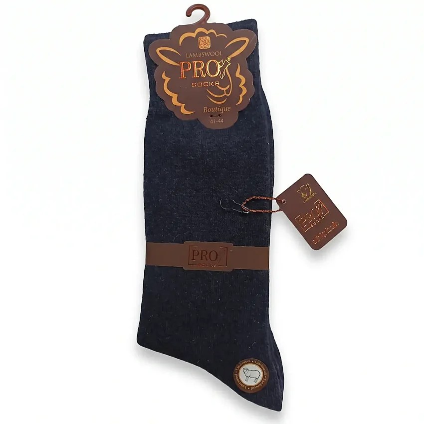 Lambswool Dikişsiz Havlu Çorap 13603 Koyu Lacivert - 1