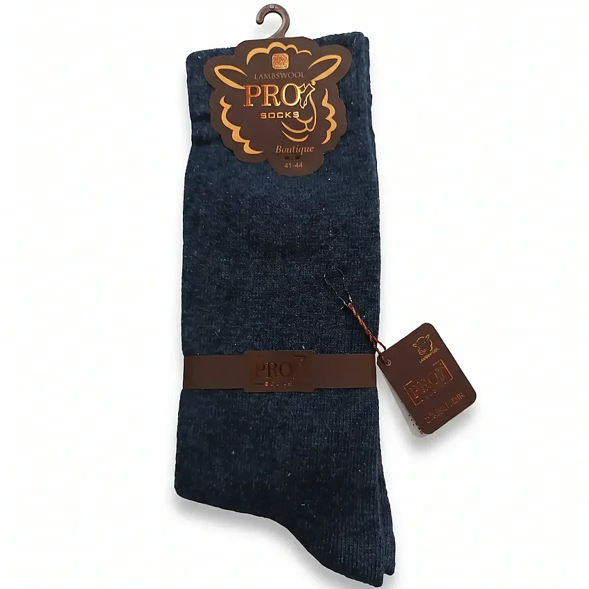 Lambswool Dikişsiz Havlu Çorap 13603 Mavi - 1
