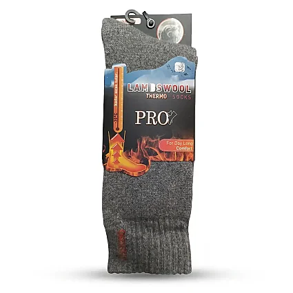 Lambswool Thermo Dikişsiz Havlu Çorap 13901 Gri