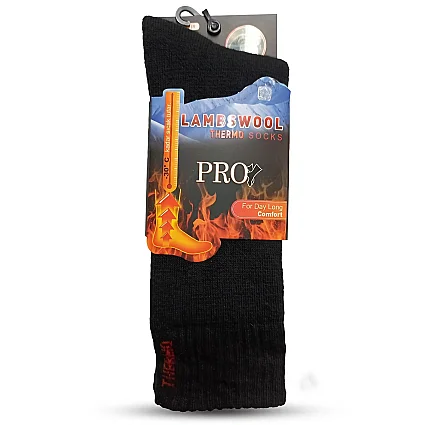 Lambswool Thermo Dikişsiz Havlu Çorap 13901 Siyah