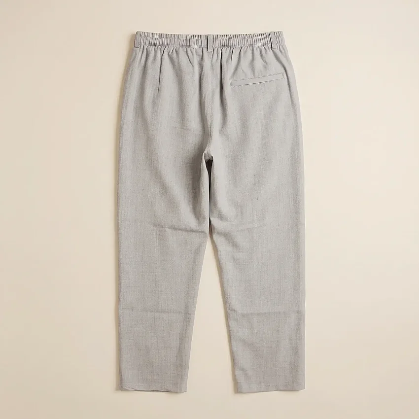 Likralı Yazlık Şalvar Pantolon Gri SFFN - 4