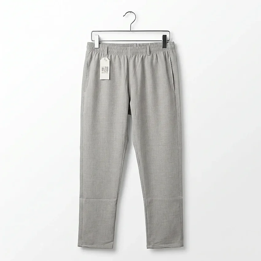 Likralı Yazlık Şalvar Pantolon Gri SFFN - 1