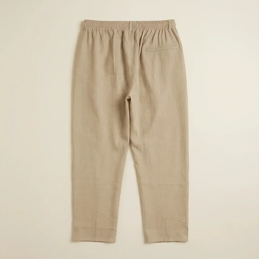 Likralı Yazlık Şalvar Pantolon Krem SFFN - 4