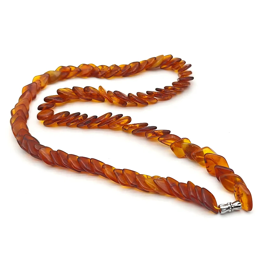 Litvanya Kehribar Özel Kesim Kolye LK21 - 1